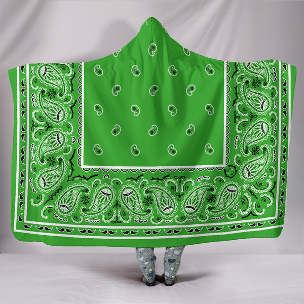 Ultimate Lime Green Bandana Hooded Blanket