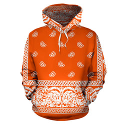 Orange Bandanna Hoodie-Express Line - Painteye