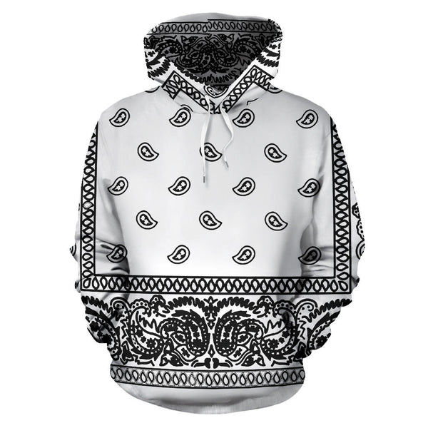 White Bandanna Hoodie - Painteye