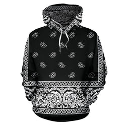 Black Bandanna Hoodie-Express Line - Painteye