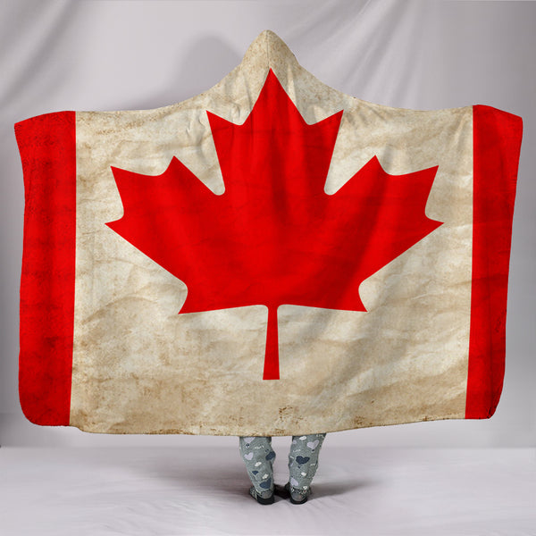 Custom Hoodie Blanket - Canadian Flag - Painteye