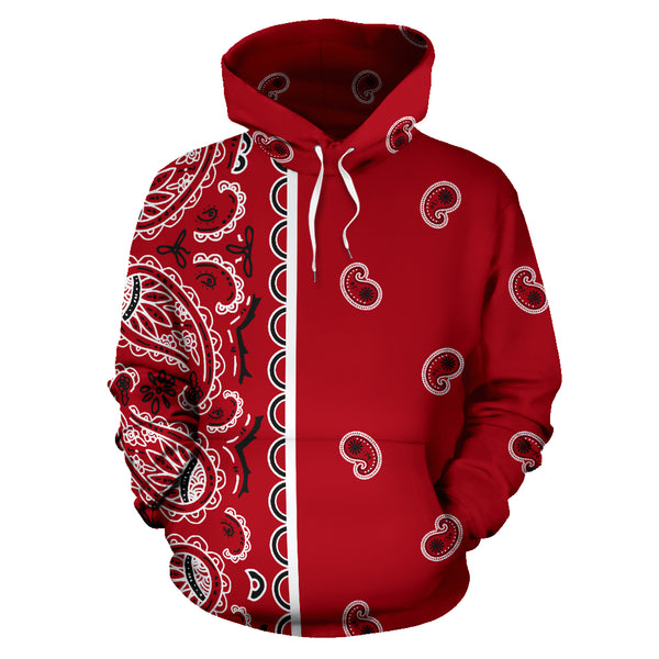 Classic Red Bandana Pullover Hoodie