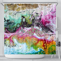 Colorful Haze Abstract Shower Curtain - Painteye