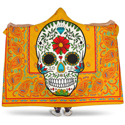 Ultimate Pumpkin Sugar Skull Hooded Blanket
