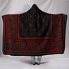 Ultimate Red with Black Paisley Bandana Hooded Blanket