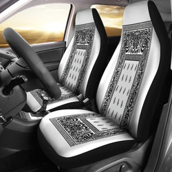 White Bandanna Car Seat Covers - Painteye