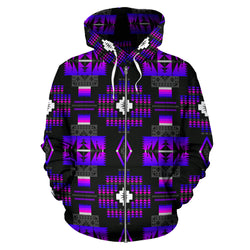 Midnight Purple Sokapi Zip-Up Hoodie - Painteye