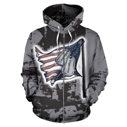 Courage and Sacrifice Zip Up Hoodie - Painteye