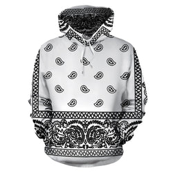 White Bandanna Hoodie-Express Line - Painteye