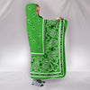 Ultimate Lime Green Bandana Hooded Blanket