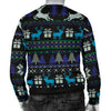 Ugly Christmas Black Purple and Blue Men's Sweater - Painteye