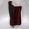 Ultimate Red with Black Paisley Bandana Hooded Blanket