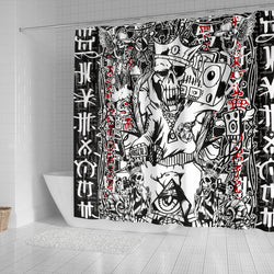Skeleton Speaker King Shower Curtain - Painteye