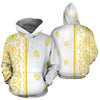 White and Gold Bandana Pullover Hoodie