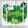 A Ride in the Park Shower Curtain - Painteye