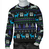 Ugly Christmas Black Purple and Blue Men's Sweater - Painteye