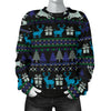 Ugly Christmas Black Purple and Blue Women's Sweater - Painteye