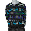 Ugly Christmas Black Purple and Blue Men's Sweater - Painteye