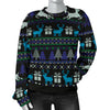 Ugly Christmas Black Purple and Blue Women's Sweater - Painteye
