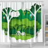 A Ride in the Park Shower Curtain - Painteye