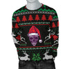 Ugly Christmas Santa Skull Black Men's Sweater - Painteye